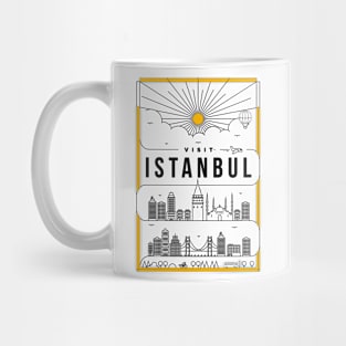 Istanbul Minimal Lineal Poster Mug